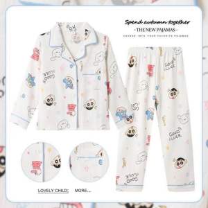 🔥 พร้อมส่งในไทย🔥🇹🇭🥰 ชุดนอนเด็ก ผ้าไหมญี่ปุ่น ขนาดเริ่มต้น 100-150cm ผ้านิ่ม ใส่สบาย ใส่ได้ทั้งเด็กหญิงและเด็กชาย