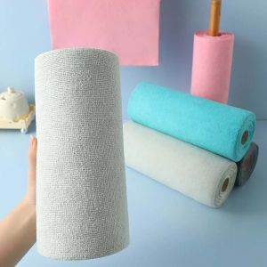 20 Chiếc Khăn Lau Sợi Nhỏ Siêu Mịn Cuộn Khăn Lau Đa Năng Khăn Rửa Chén Dùng Được Cho Đồ Dùng Nhà Bếp Hai Mặt Sử Dụng