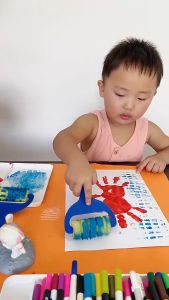 พร้อมส่ง สีน้ำเด็ก เข้มข้น 12 สี ปลอดสารพิษ Finger Paint Set สีน้ำสำหรับเด็ก สีน้ำล้างได้ มีอุปกรณ์