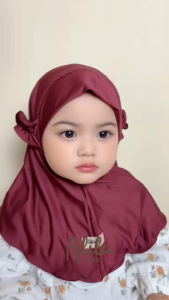 ALILA Hijab - Jilbab Anak Bayi Bergo Ricis 1-3 TH / Hijab Instan Baby / Kerudung Bergo Ricis Anak Perempuan