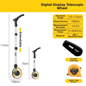 deli | High Precision Digital Electronic Measuring Wheel