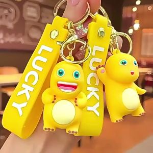 Gantungan Kunci Nailong Keychain Gantungan Aksesoris Tas Ransel Karakter Anime Lucu Nailong Milk Dragon Dino Kuning