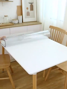 【SG Local Spot】2.5mm thickness pvc table cloth transparent table cover clear table cloth waterproof plastic table cover pvc table mat transparent table mat table protector mat transparent table cloth 24 hours delivery