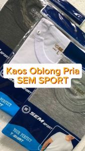 Set 3 Pcs Kaos Oblong Lengan Pendek Pria Dewasa SEM Sport Katun Polos | Oblong Laki Laki Dewasa