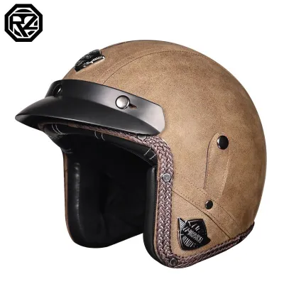 ORZ | Retro Harley Helmet 3C Certification Half Coverage