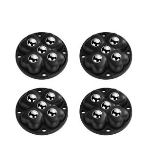 4Pcs Self Adhesive Caster Wheels Super Load-bearing 5 Beads Universal 360° Rotating Wheels For Home Appliances Storage Boxes