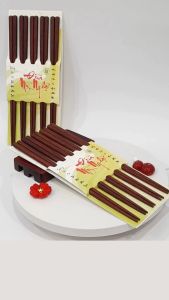 Bộ 05 Đôi Đũa Sơn Trà Tiện Đầu Thủ Công Mỹ Nghệ - Đồ Gỗ Gia Dụng Thương Hiệu Trường Sơn