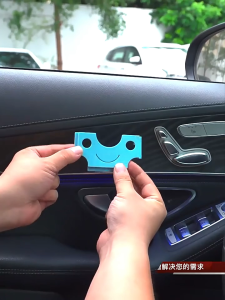 Car Card Holder Quick Release Clip with Ergonomic Angled Slot for Drivers