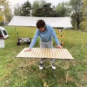 โต๊ะแคมป์ปิ้ง 42CM 53CM 95CM 120CM Folding Table แบบพกพา เหล็ก กลางแจ้ง ในร่ม แคมป์ปิ้งปิกนิก งพกพาสะดวก