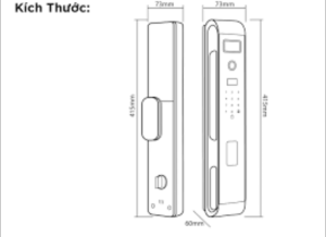 Khóa cửa thông minh Hubert HB CG65 luxury app wifi chính hãng công nghệ Đức cao cấp