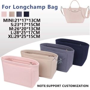 Nhét đồ bằng nỉ túi tổ chức phù hợp cho Longchamp Le pliage tổ chức Túi Xách Du Lịch túi bên trong phụ kiện
