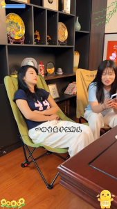 Ghế Mặt Trăng Ngả 3 Nấc Có Đệm Bông – Ghế Gấp Thư Giãn Ngoài Trời Ghế Câu Cá & Dã Ngoại Tiện Dụng