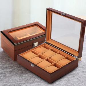 Watch Storage Box Handmade Wooden High-Grade For Home Wood Grain Collection Box Display Box Portable Watch Jewelry Box