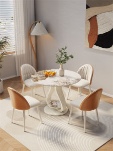 Round Square Minimalist Design Luxurious Dining Table