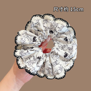 Khăn Trùm Đầu Họa Tiết Hoa Mới 2025 Dành Cho Nữ Dây Buộc Tóc Bằng Vải Kiểu Tóc Lười Biếng Phụ Kiện Tóc Dây Buộc Tóc Bằng Da Kiểu Tóc Tròn