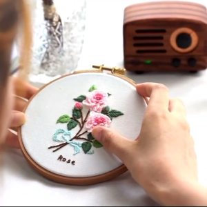 SG Embroidery Kit Flowers Needlework for beginner DIY