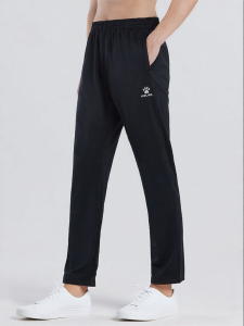 Kelme | Elastic Fleece Black Straight Leg Athletic Pants