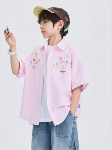 PAIDING | Stylish Lightweight Striped and Embroidered Boys Shirt
