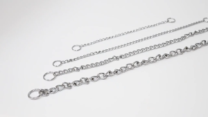 Bộ dây dắt Chó kèm vòng cổ bằng sắt mạ Chrome (mẫu mới) - Love Pets Shop
