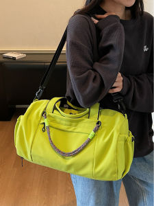 Fashionable Fitness Bag Womens Sport Bag Wet And Dry Separation Fluorescent Green Crossbody Bag Handbag for Check-In Travel