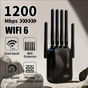 Long-Range WiFi Extender Booster Ethernet Port 1200 Square Feet Coverage Supports 55 Devices Easy Setup High-Performance Antenna