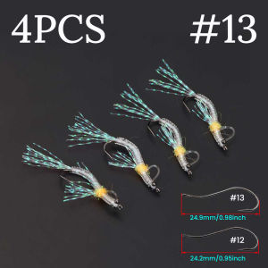 4PCS Clear Shrimp Imitation Fly Lure High Hook Rate Freshwater & Saltwater Universal Fishing Lures Baits Fishing Tackle