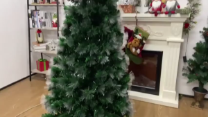 Fiber Optic Christmas Tree Prelit Artificial Christmas Tree with Color Changing Lights and Top Star