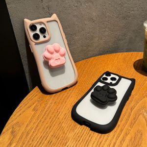 🌈COD🌸3D Case เคส iPhone 11 14 13 12 15 16 Pro Max XR X XS MAX เคสไอโฟน11 Ins Creative เกาหลี 3D หูแมวเคสโทรศัพท์น่ารักสีลูกกวาดแมวโปร่งใสเคสป้องกันนุ่ม