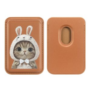 LS | Ví Da Từ Tính Magsafe Hoạt Hình Dễ Thương Đựng Thẻ Chất Liệu PU Dành Cho iPhone 17/16 Pro Max Samsung S26 Ultra Có Ngăn Đựng Đồ Phía Sau