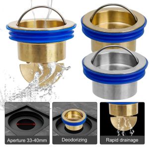 YESPERY Brass Floor Drain Core Shower Drain Stopper Insectproof Anti-odor Toilet Drain Plug Kitchen Bathroom Sewer Accessories
