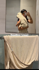 Kalma Bamboo Terry Hooded Towel for Babies and Toddlers