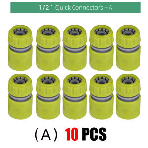10PCS Garden 1/2 inch 16mm Connectors Gardening Tap Water Pipe Quick Connect Adapter Hose Extend Repair Fitting Watering Tool