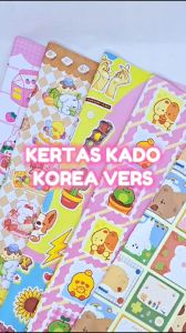 Kertas Kado KOREA CUTE wrapping paper kertas kado doff kertas warna kertas kado setara sanwa sansan wawa