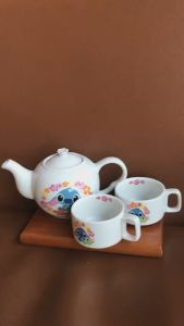 [Disney Japan 100% New] Full Bộ Bình Trà + Tách Nhân Vật Stick