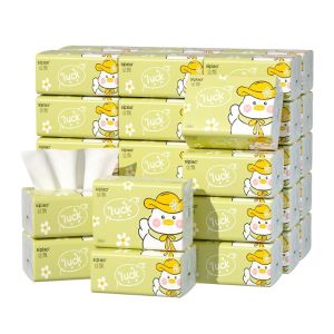 Skin-friendly Hygienic Original Bamboo Pulp Facial Tissue Paper Thickened Napkin Whole Box Household Dormitory Suitable