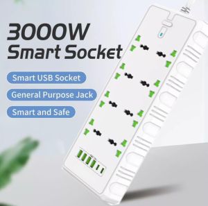 TB-T28 8 Universal Socket 2 PD 4 USB Port Outlet Charger Heavy Duty Power Strip Extension with Switch
