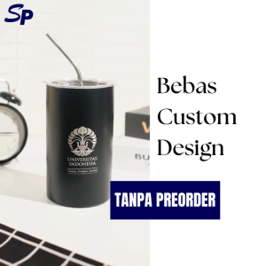 Mug Tumbler Kopi Stainless Aesthetic Cup Straw Vacuum Flask Mug Custom Grafir