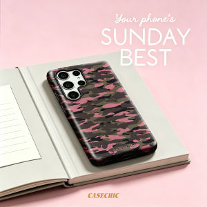 Potdemiel | Pink Bunny Floral For Samsung Galaxy S26 S25 S24 A56 A36 Dual Layer Luxury Fashion Full Lens Protective phone Cover CaseChic