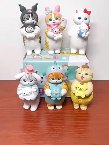 BT Mofusand  Cat Cross-Dressing Blind Box Cartoon Modeling Figure Desktop Decoration Collectible Toy Collect Ornament Toy Creativity Gift