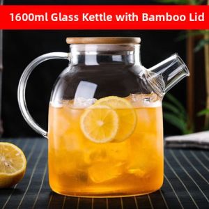 High Borosilicate Glass Cold Water Pitcher with Large Capacity Filter