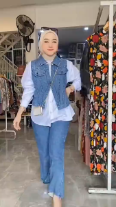 READY STOCK ONE SET CELANA JEANS CUTBRAY MIX KOREAN STYLE