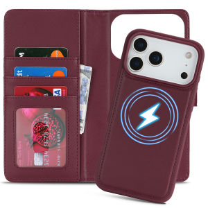 szhaiyu | Luxury Magnetic Leather Wallet Case for iPhone 17 16 15 14 13 12 11 Pro Max Flip Design With Card Holder Shockproof Back Cover