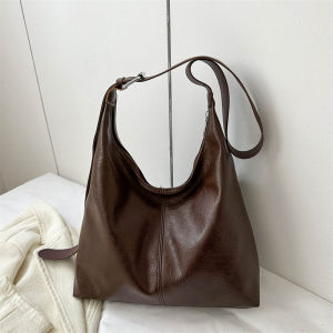 Fashionable Soft Leather Large Capacity Commuter Shoulder Bag Womens 2025 Winter New Versatile Underarm Tote Handbag