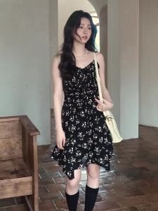seemon | Đầm Dài Ngang Gối Kéo Dài Vòng eo Quai Dây