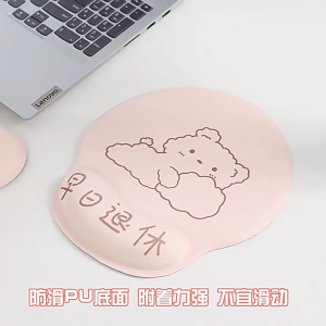 𝗝𝘀 𝗛𝗼𝘁𝗣𝗮𝗱 Non-slip Silicone Wrist Rest Mouse Pad PC Computer Laptop PU Surface Mice Mat Gaming