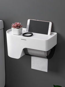Hộp Đựng Giấy Vệ Sinh Phòng Tắm Chống Thấm Nước Sáng Tạo Không Cần Đục Lỗ Kệ Đựng Giấy Vệ Sinh Treo Tường Bằng Nhựa