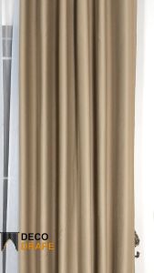 Gorden Jendela Pintu Kamar Kain Blackout Polos Tebal Dan Lembut Model Smokering Motif Serat\nGorden Ruang Tamu Mewah Blackout Polos Kain Tebal Kedap Suara Motif Serat Model Smokring