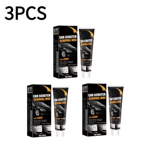 Car Scratch Removal Wax Kit120ml Auto Paint Scratch Repair Polish with Sponge&TowelCar Detailing Wax for Light Scratches Stain