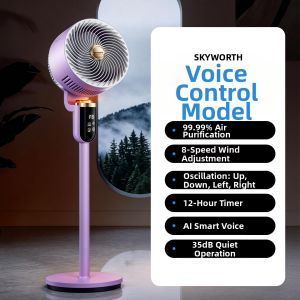 SKYWORTH | Silent Smart Voice Control Floor Standing Electric Fan