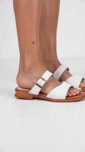 Otto 20801047 Chandria Woman Genuine Leather Double Strap Sandals